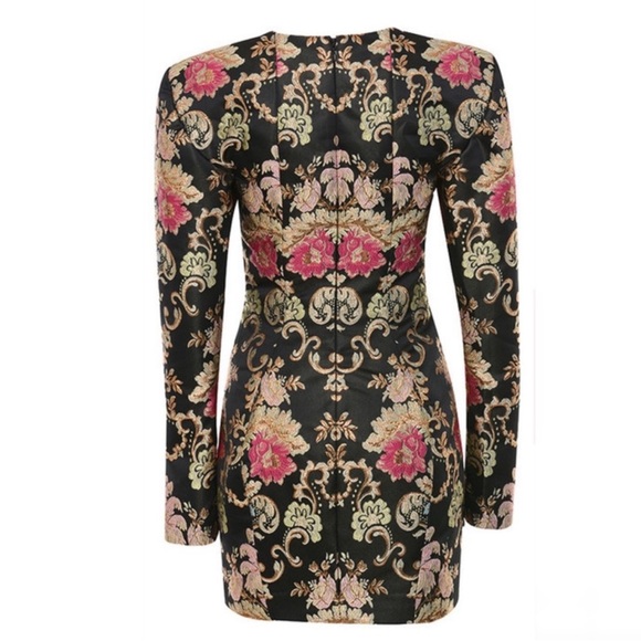 NWOT HOUSE OF CB 'Mona' Jacquard Boned Bustier Long Sleeve Mini Dress Size XS - Picture 10 of 16